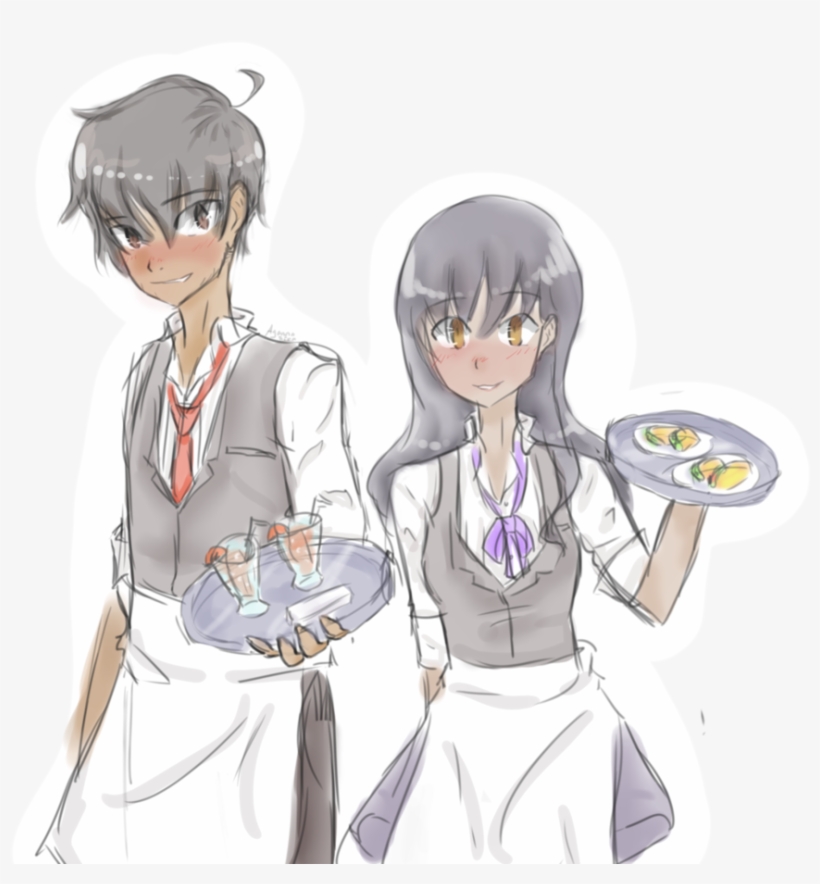 Wait By Ayamichelle-da9ev15 - Aphmau Maid Cafe Fan Art, transparent png #3038540