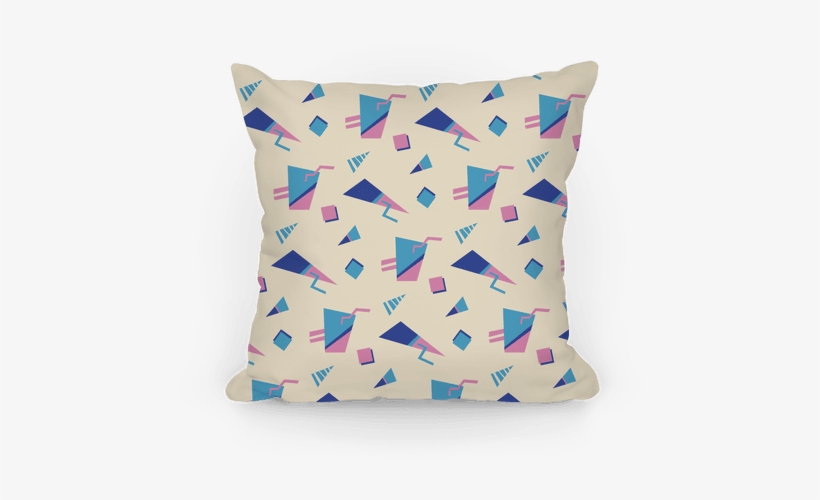 Cream 80s/90s Pattern Pillow - 1990s, transparent png #3038745