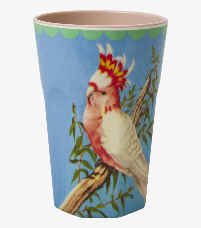 Rice Dk Melamine Two Tone Latte Cup With Vintage Cockatoo - Rice Latte Cup Melamine Two Tone With Vintage Cockatoo, transparent png #3039243