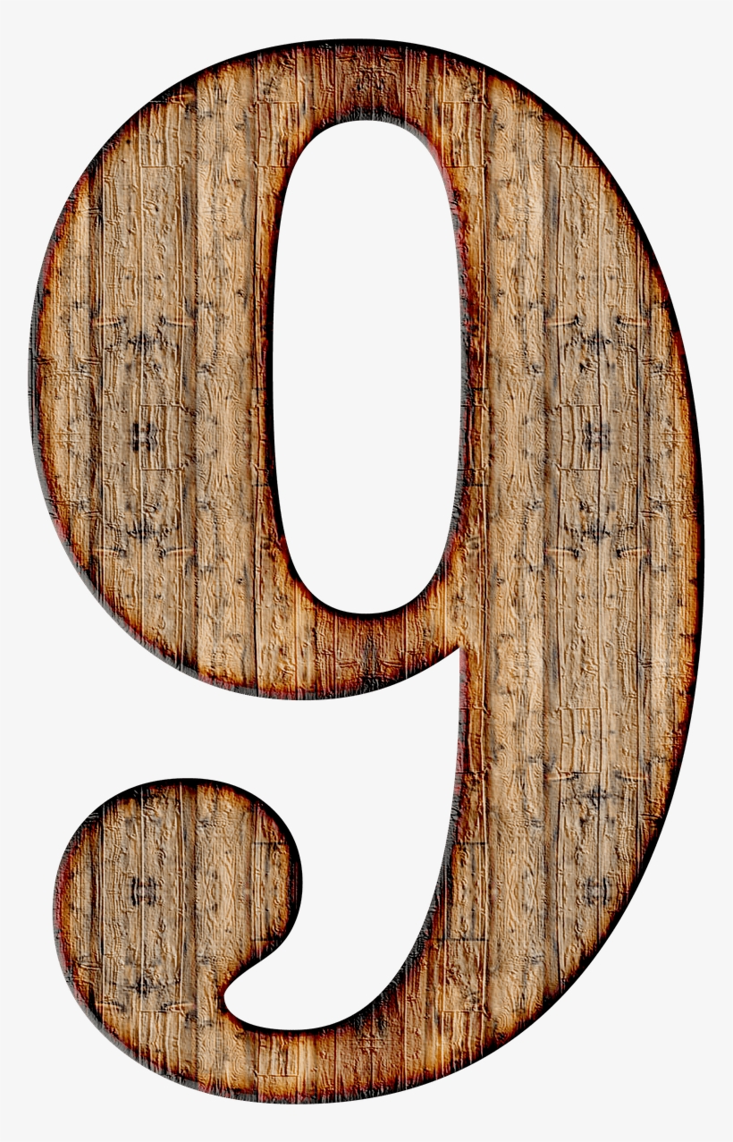 Wooden Number 9 Png - Number 9 Transparent, transparent png #3040527