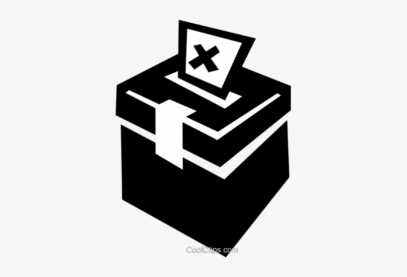 Ballot Box Royalty Free Vector Clip Art Illustration - Put Paper In Box, transparent png #3040644