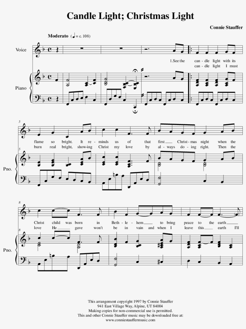 Sheet Music Picture - Candle, transparent png #3041275