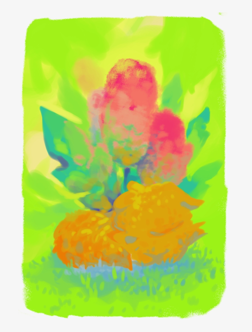 Baby Fox - Floral Design, transparent png #3042966