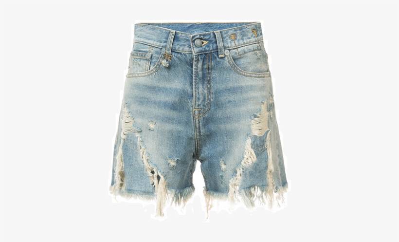 Distressed Denim Shorts - Shorts, transparent png #3043136