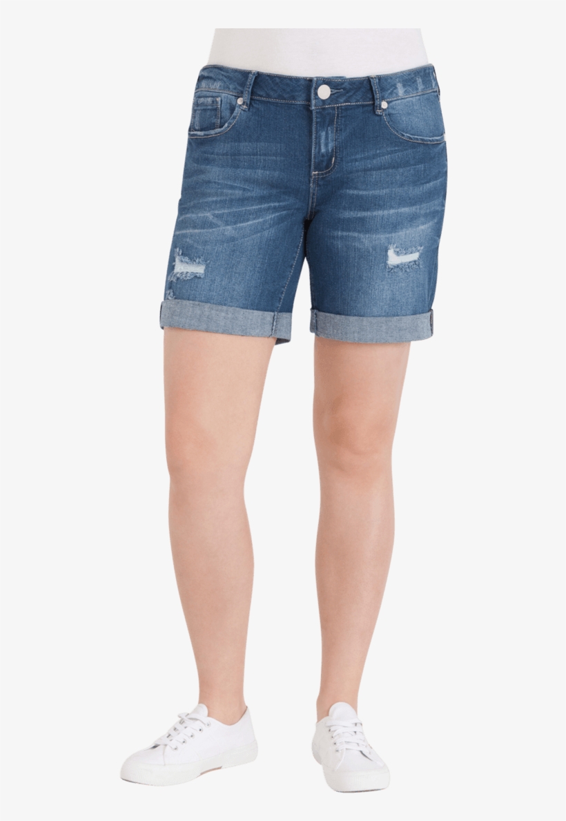 Basic Bermuda Short - Jeans, transparent png #3043252