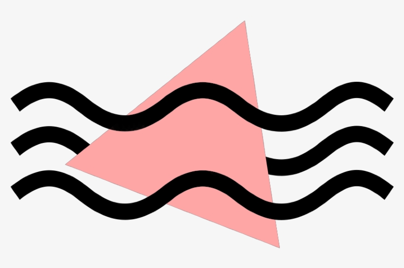 Triangle Frame Shape Design Waves Black Pink Overlay - My Dream Pillow Case, transparent png #3043593