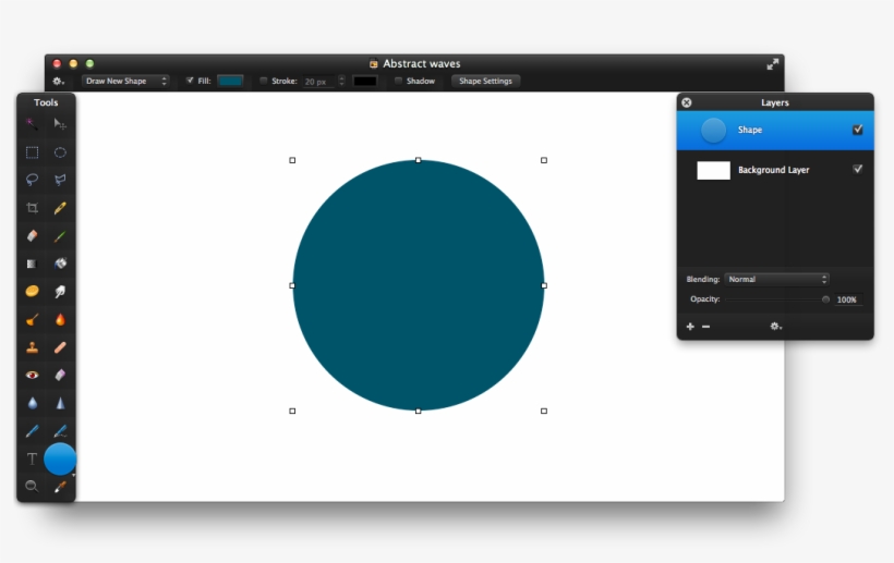 Then, Select The Ellipse Shape Tool - Red Circle Blue Rectangle, transparent png #3043687