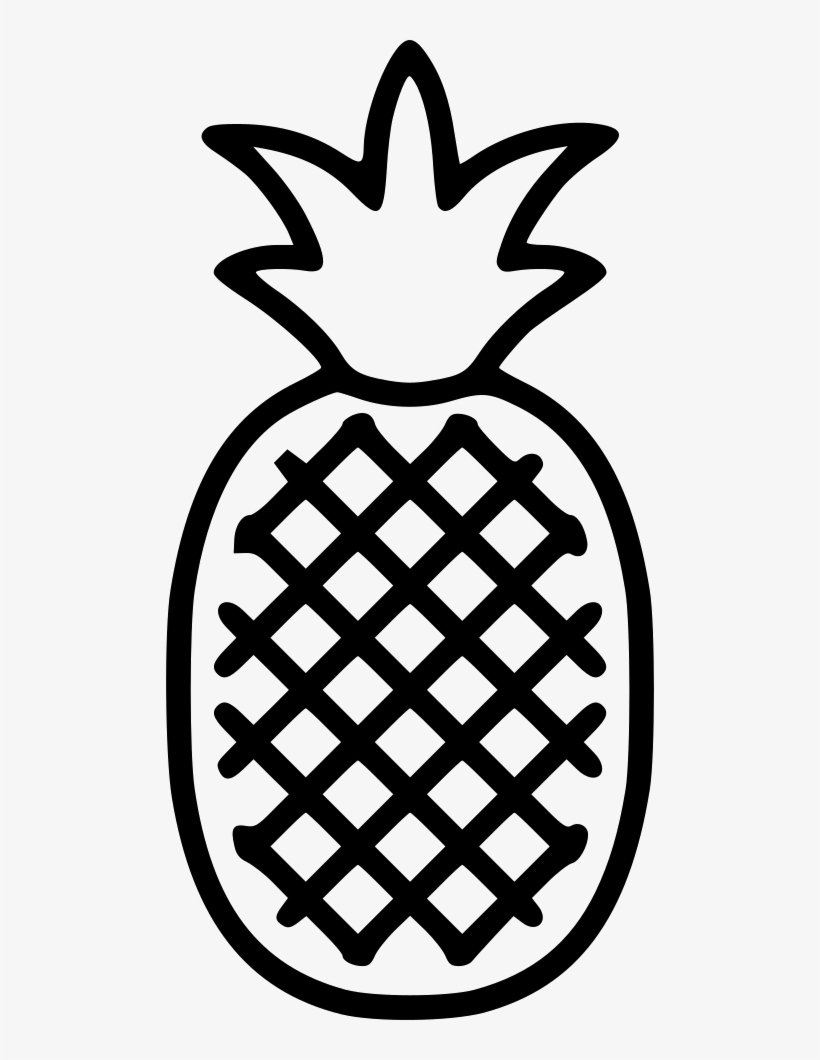 Pineapple Comments - Pineapple Outline, transparent png #3043943