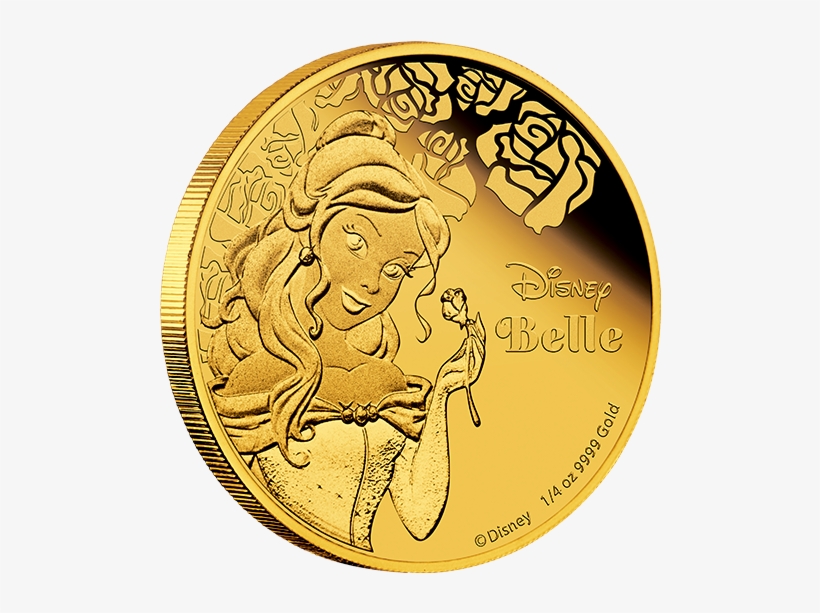Pure Gold Coin Disney Princess Belle - Disney Princesses Gold Coins, transparent png #3044279