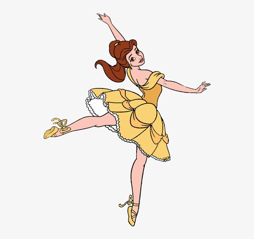 Ballerina Belle - Disney Cartoon Dance Png - Free Transparent PNG Download  - PNGkey