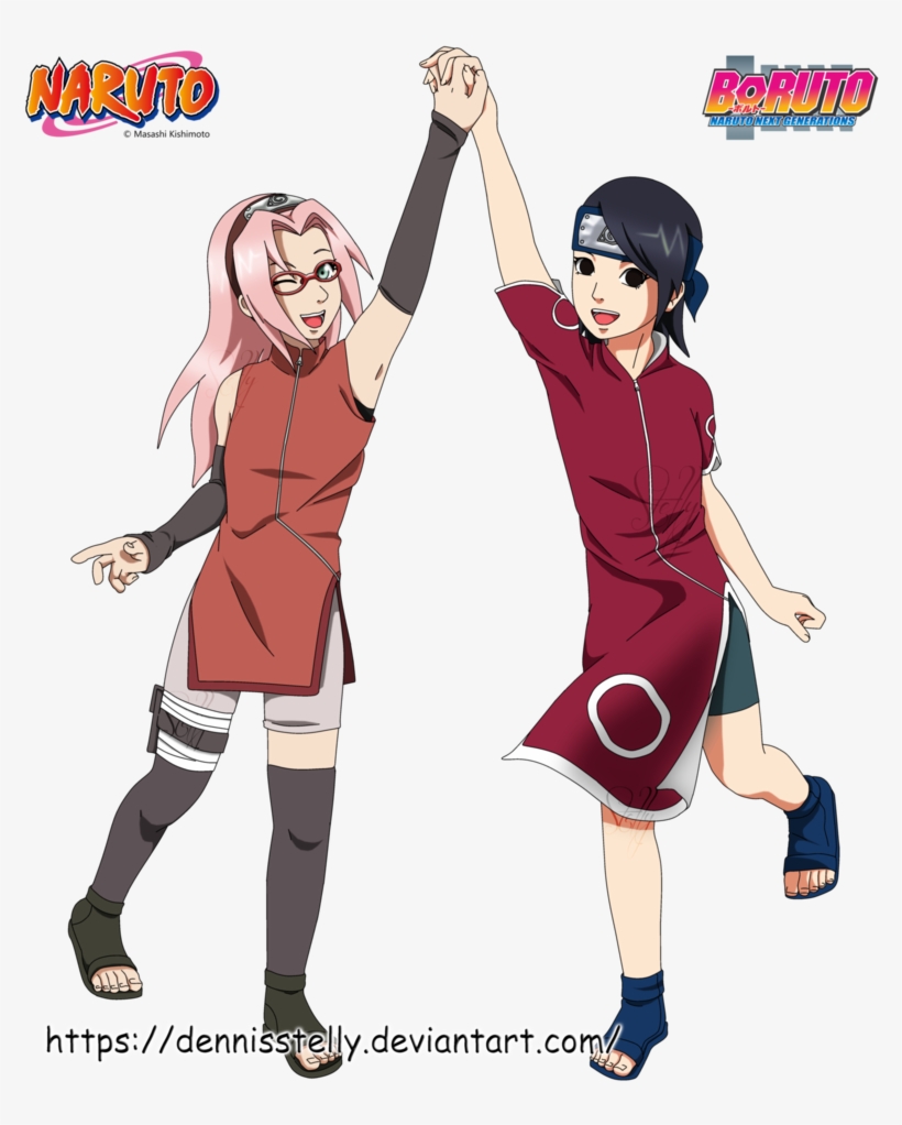 Sakura Haruno And Sarada Uchiha By Dennisstelly Naruto - Naruto Wall Stickers / Tattoo /graphics: Naruto King, transparent png #3044646