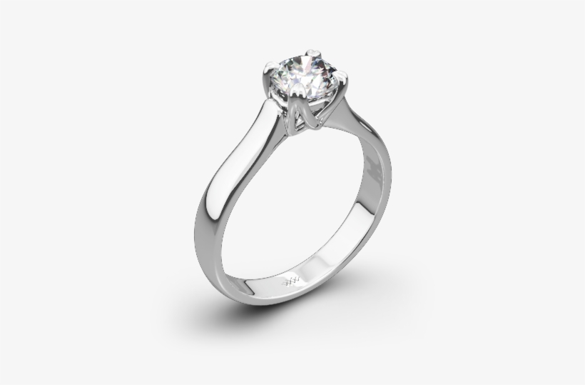 W-prong Solitaire Engagement Ring - Engagement Ring Solitaire, transparent png #3044692