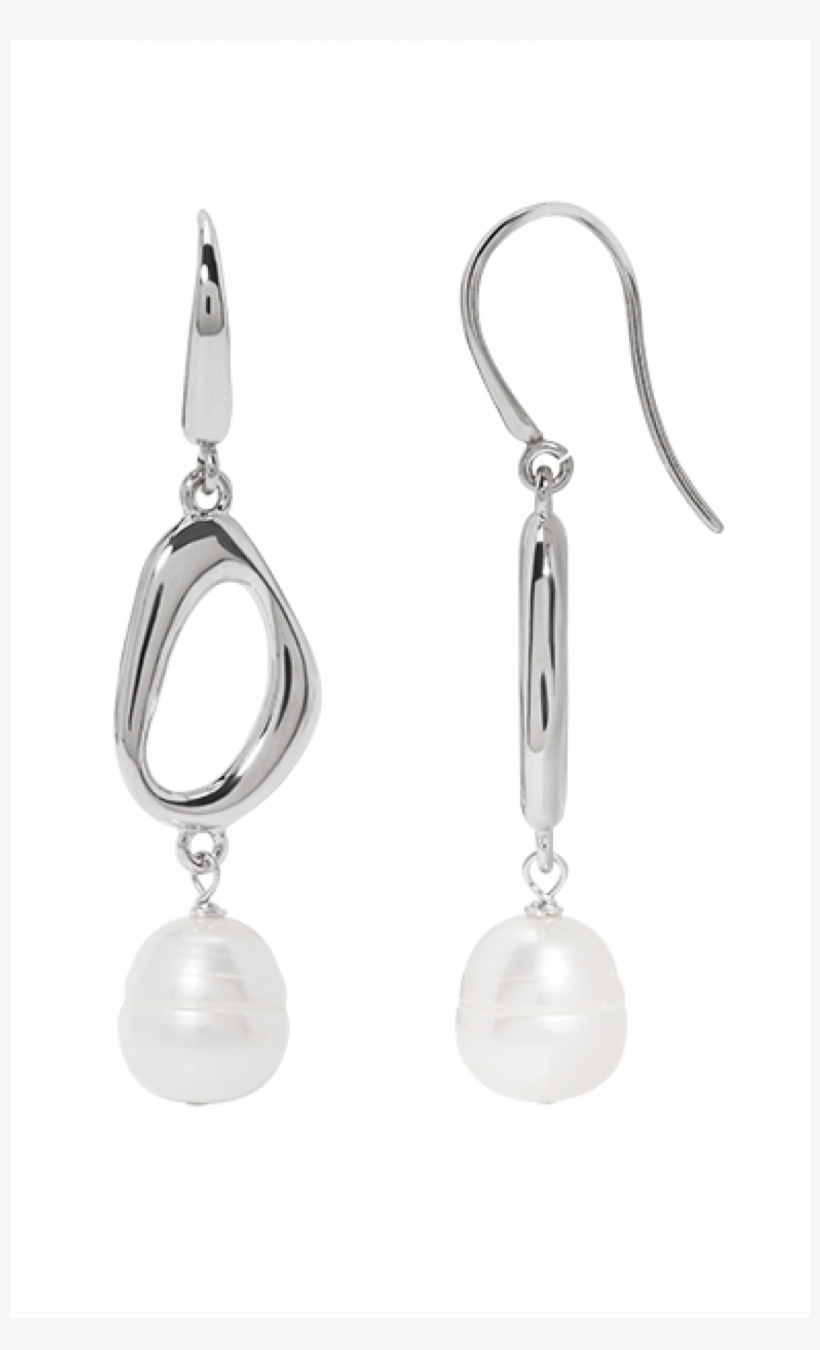 Honora Sterling Silver 10-11m White Ring Oval Fresh - Sterling Silver Freshwater Cultured Pearl Earrings, transparent png #3044834