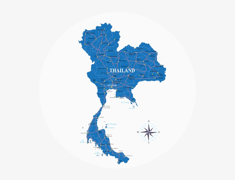 Thailand-map - Thailand Map Vector Png, transparent png #3044952
