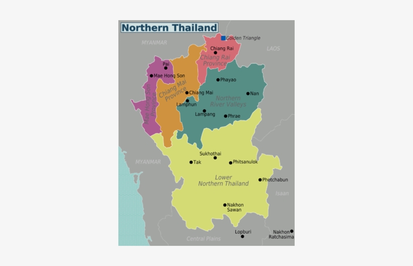 Northern Thailand Regions - Regions Of Thailand, transparent png #3045117