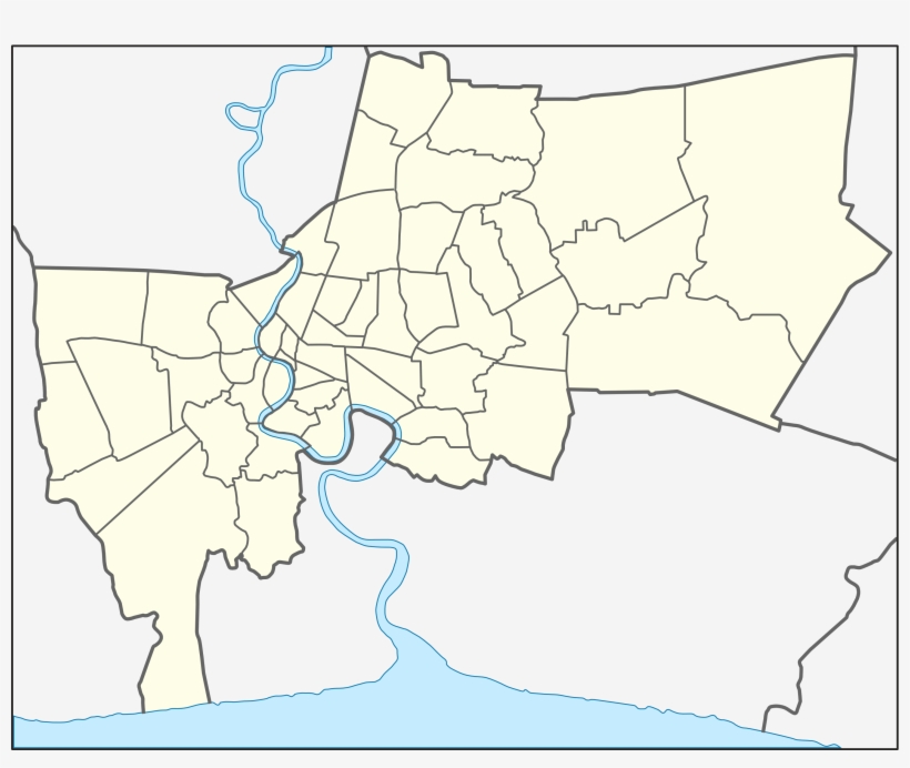 Thailand Bangkok Location Map - Bangkok Districts, transparent png #3045118