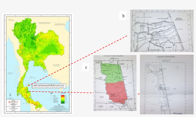Wind Map Of Thailand At 90 Meters Above The Ground - Atlas, transparent png #3045367