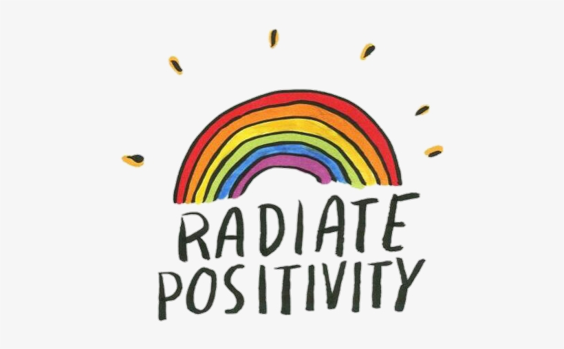 Words Tumblr Rainbow Overlay Pretty Radiatepositivity - Radiate Positivity Quote, transparent png #3045430