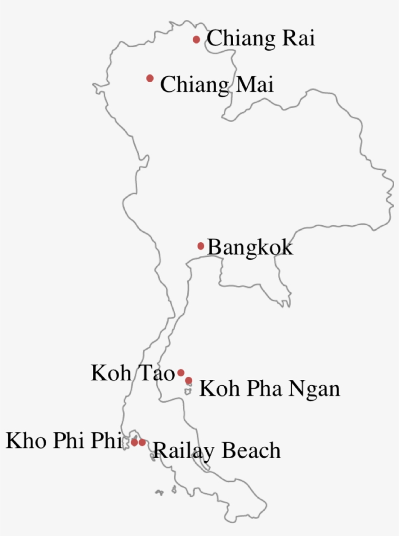 Thailand Map - タイ 白地図, transparent png #3045484