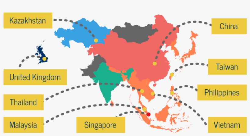 Headquartered In Singapore, Veev Has Subsidiaries In - Asia Continente, transparent png #3045877