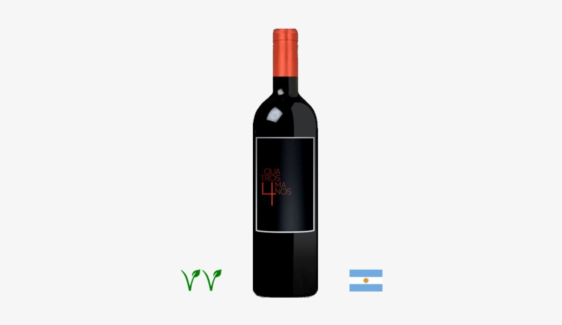 Cuatro Manos - Wine Bottle, transparent png #3045976
