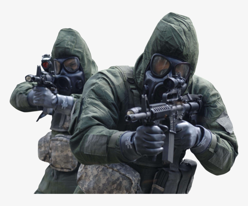 Share This Image - 2 Soldiers With Guns, transparent png #3045981