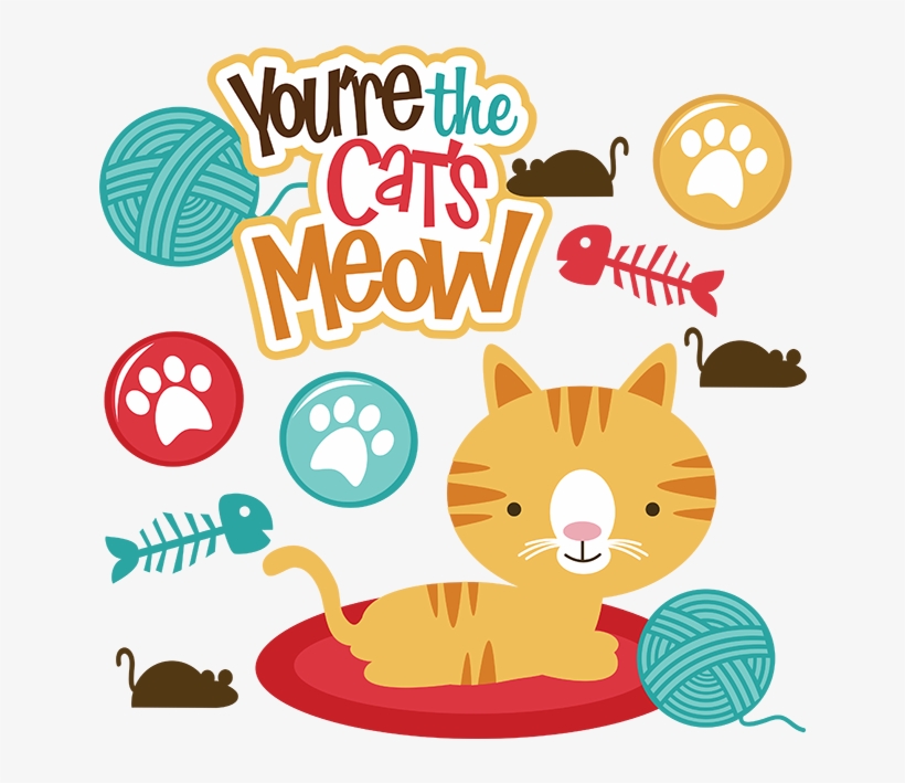 You're The Cats Meow Svg Scrapbook File Cat Svg Files - Miss Kate Cuttables Cats, transparent png #3046262