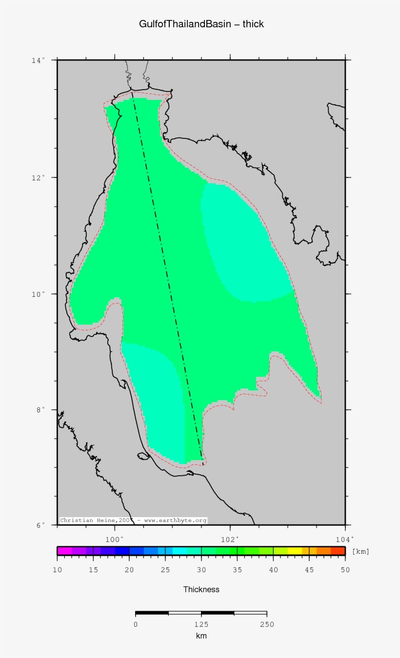 Gulf Of Thailand Basin Location Map - Map, transparent png #3046306