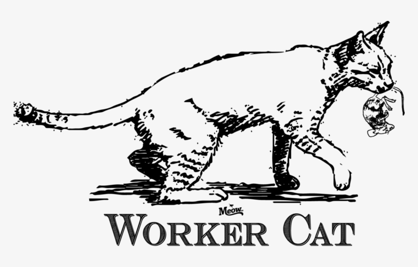 Meow Co Worker Cat Logo - Cat, transparent png #3046464