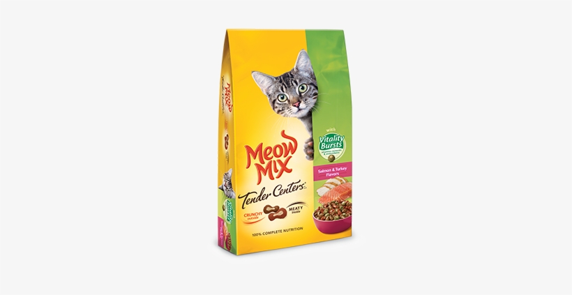 Meow - Meow Mix Tender Centers Cat Food, Salmon, transparent png #3046652