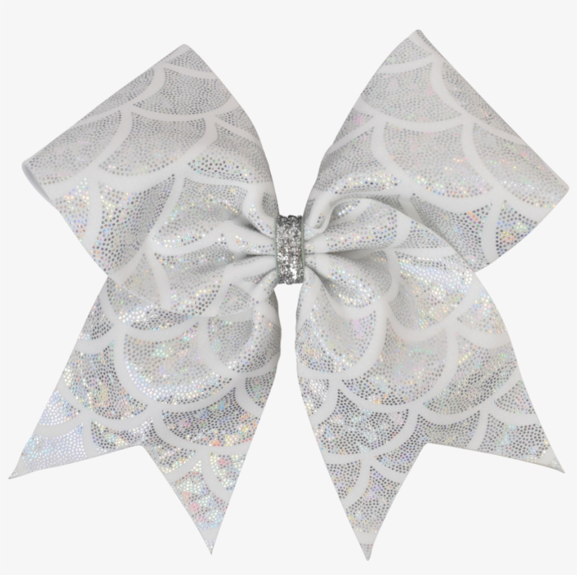 White Mermaid Scales I Love Cheer® Hair Bow, transparent png #3046757