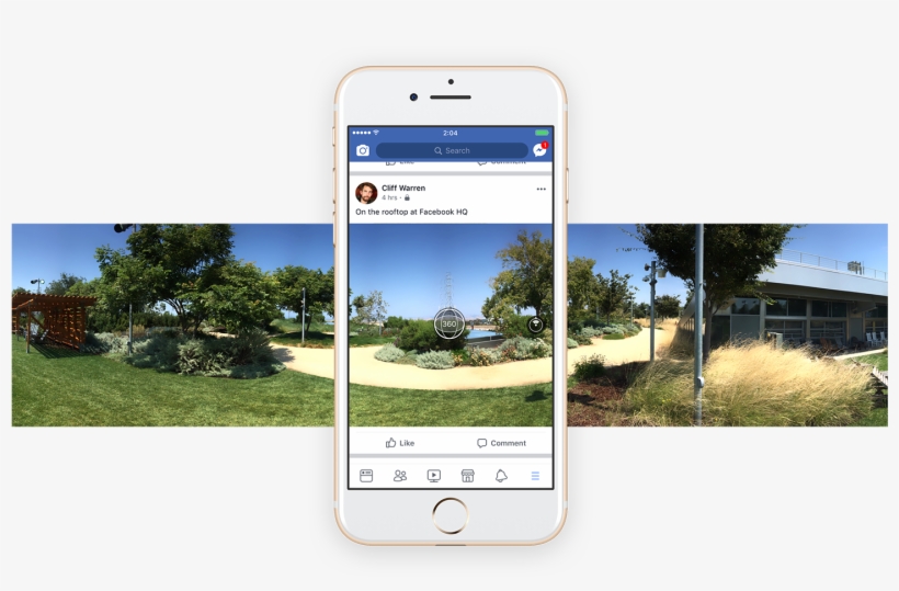 Facebook's Ios And Android Apps Can Now Capture 360° - Facebook 360 Panorama, transparent png #3047067