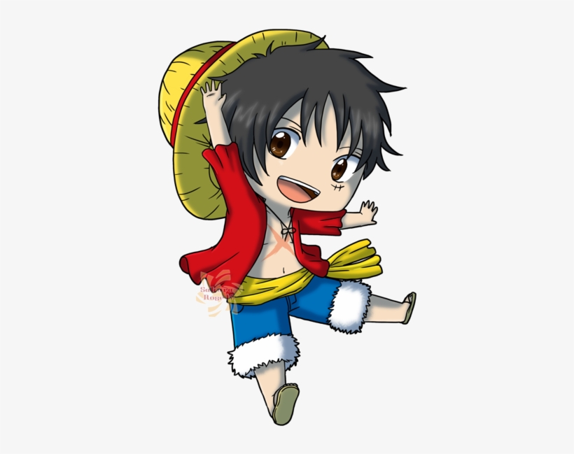 Luffy By Sakura-rose12 - Chibi Monkey D Luffy, transparent png #3047645