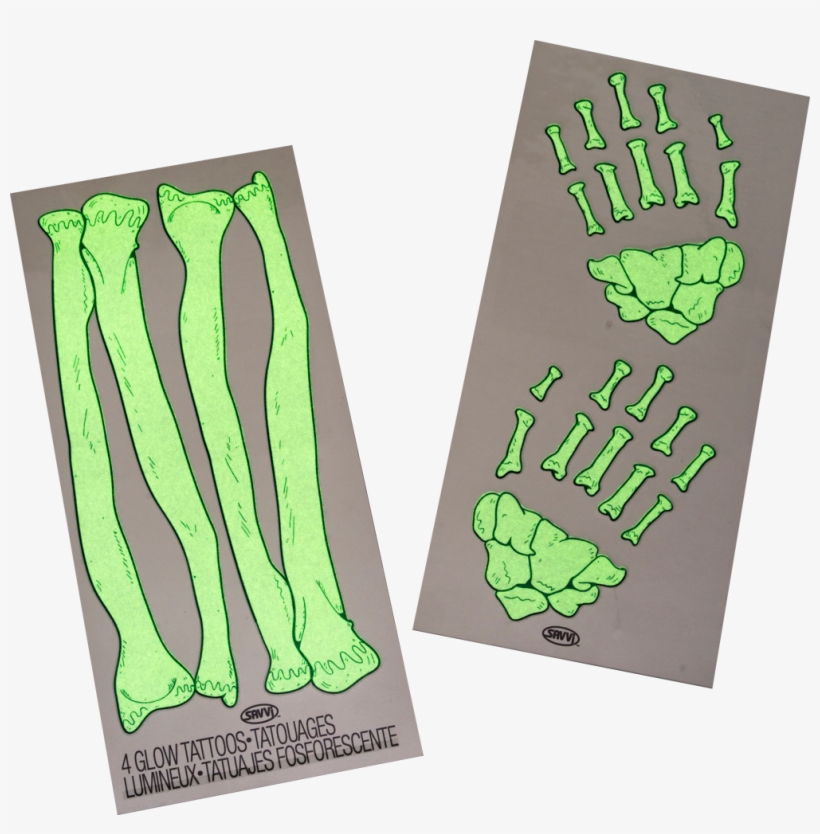 Gid Skeleton Hands Tattoo, , Large - Selvlysende Skelettatoveringer, transparent png #3048641