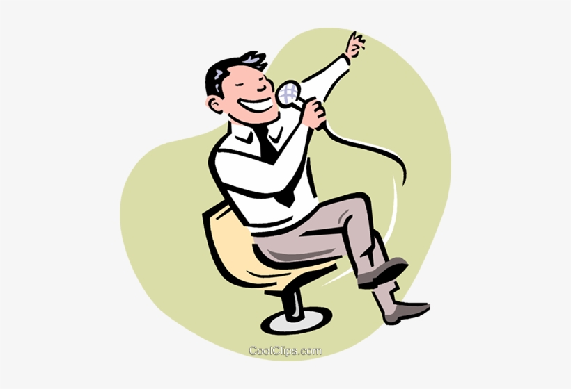 Karaoke Singer Royalty Free Vector Clip Art Illustration - Karaoke, transparent png #3048650