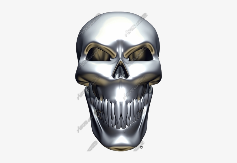 Chrome Skull, transparent png #3049212