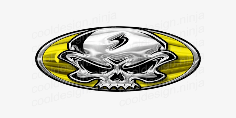 Chrome Skull Peterbilt Emblem Skin 3-pack - Design, transparent png #3049290