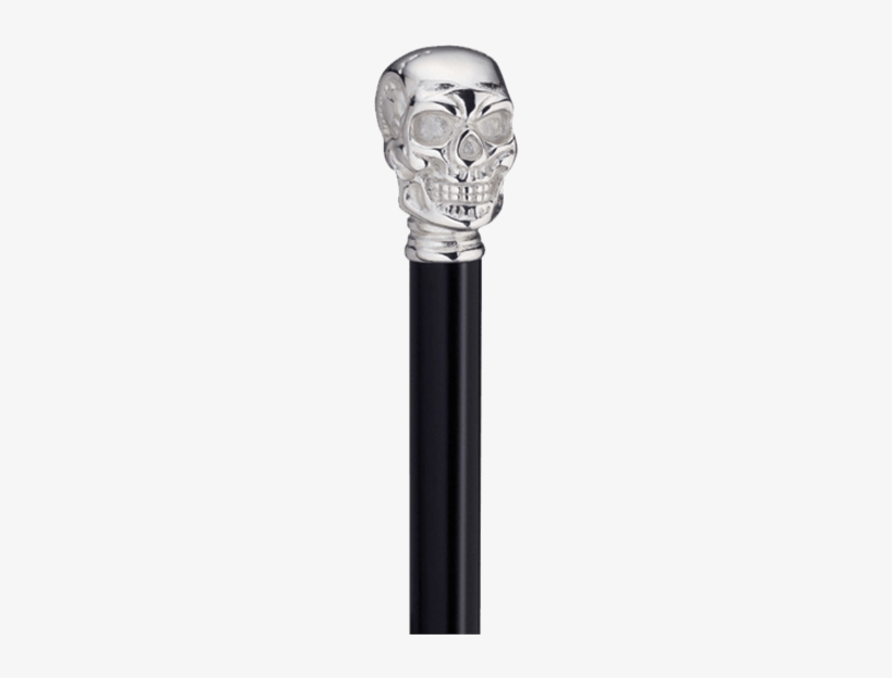 Chrome Skull Walking Cane - Walking Stick, transparent png #3049377