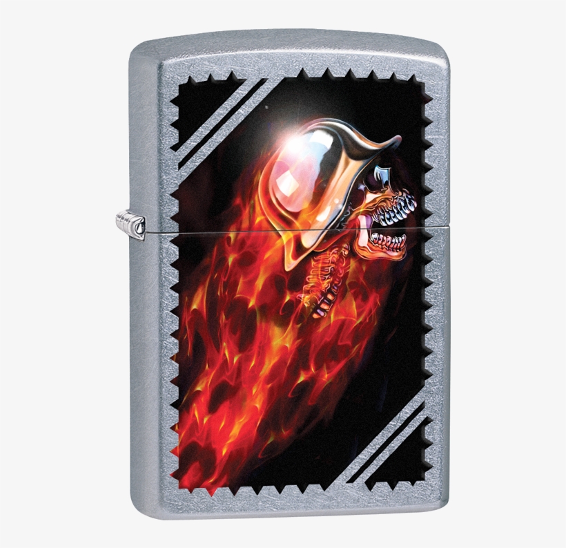 #29067 Chrome Skull - Zippo Lighter - Skull Street Chrome, transparent png #3049420