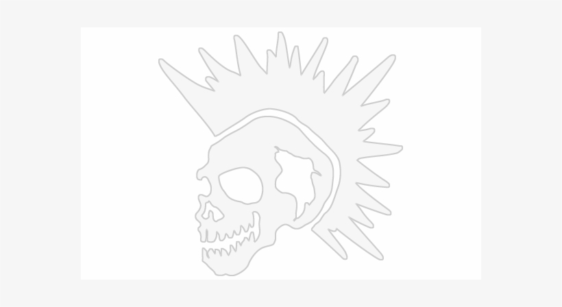 Punk Skull Logo, transparent png #3049423