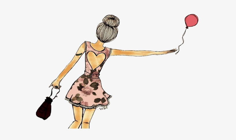 Vintage Girl Drawing Png - Girl Drawing With Quotes, transparent png #3049534