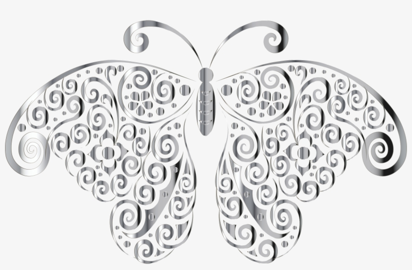 This Free Icons Png Design Of Chrome Floral Flourish, transparent png #3049535