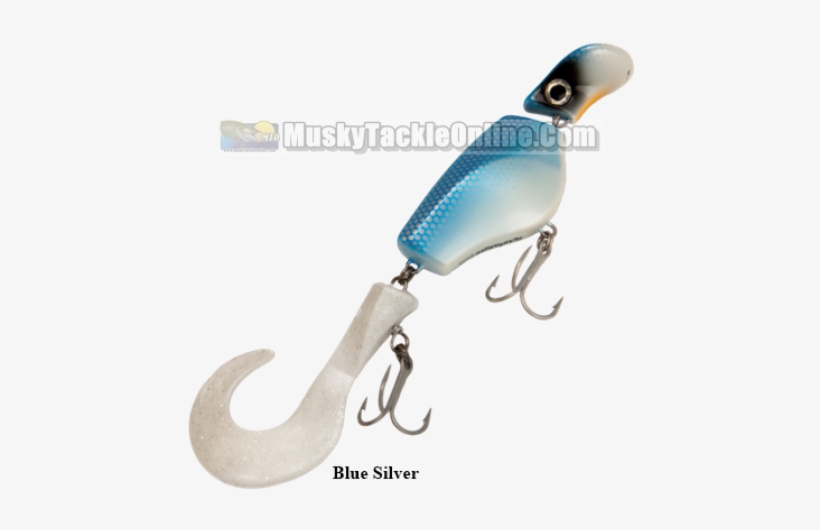 Headbanger Lures - Headbanger Tail Floating | Plug | Blue/silver | 23cm, transparent png #3049603