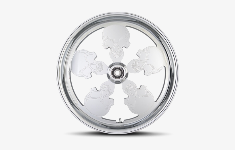 Skull Chrome 21" Wheels Rotors Tires Package Set 09-14 - Skull, transparent png #3049812