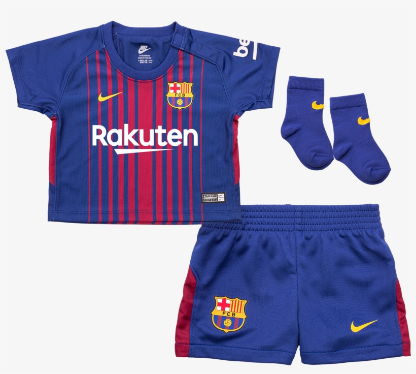 Fc Barcelona Home Mini Kit 2017/18 - Fc Barcelona Baby Kit, transparent png #3050361