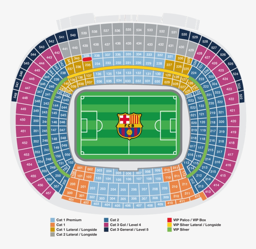 Seats Fc Barcelona Stadium - Fc Barcelona, transparent png #3050545
