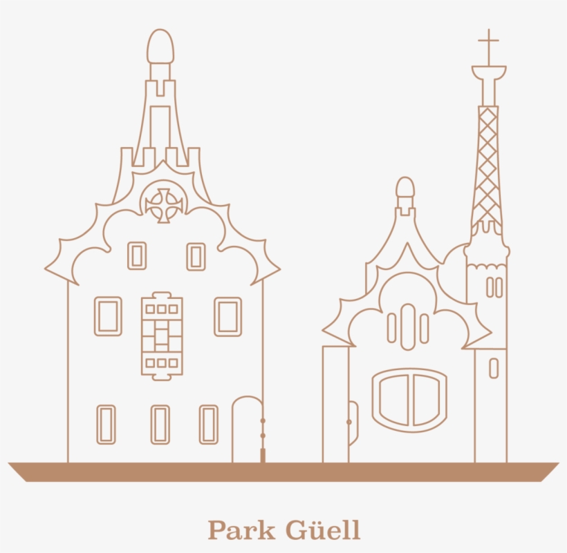 Park Güell Icon Architecture Gaudi Icon Design Vector - Park Güell, transparent png #3050824