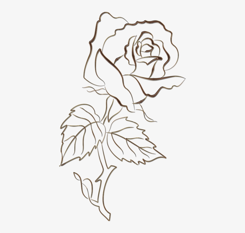 Fine Gold Flowers (424x700, 172kb) - Drawing, transparent png #3050850