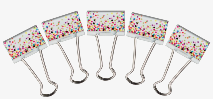 Confetti Medium Binder Clips - Office Supplies, transparent png #3051438