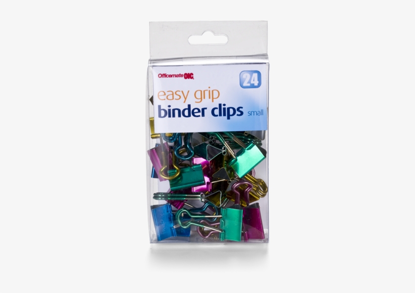 View Larger - Binder Clips, Easy Grip, Small - 24 Clips, transparent png #3051570